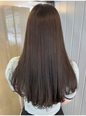 ミルクティーアッシュ 艶髪ロング 髪質改善 ブリーチなし