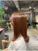 アプリカットカラー×外ハネ×艶髪