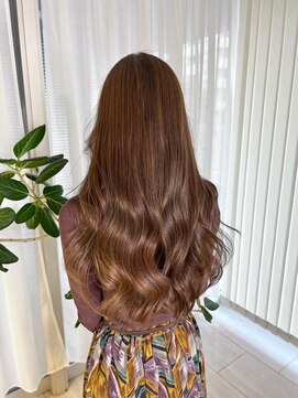 アール ヘアー デザイン(r hair design) ゆるふわロングベージュカラーブリーチしない透明感カラー