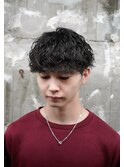 ショートマッシュ×波巻きパーマ