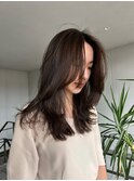 大人外国人風セミロングレイヤー：Mao Shibasaki
