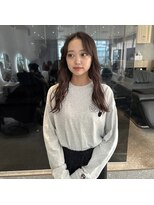 ジーナ 博多筑紫口(Zina)&nbsp;ラベンダーブラウン×ウェーブ巻き！【福田 れん】