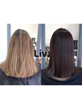 [縮毛矯正/髪質改善]指通りなめらか！当店の髪質改善矯正はふんわり柔らかく、ツヤやかな仕上がりです。