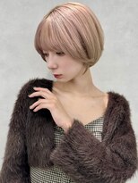 アッシュ 二子玉川店(Ash)&nbsp;丸みショート×ピンクベージュ