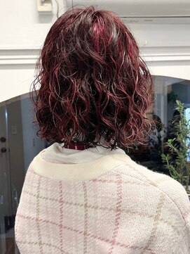 ラレイ ハラジュク(Lalei harajuku) 原宿レイヤーボブパーマスパイラルパーマウェーブヘア原宿パーマ