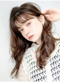【大分市】透け感バング×艶レイヤーロング