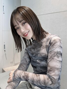 トリッカ 銀座(tricca) ベージュカラー/ボブ/顔まわりレイヤー/前髪/イメチェン