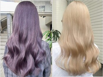 カシェル トウキョウ(Cashel Tokyo)の写真/周りと差がつくハイトーンカラー。ダメージを抑えた透明感ブリーチで、自分だけの個性を色で表現しよう◇