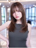韓国レイヤー顔周りカット透明感カラー髪質改善艶髪シースルー