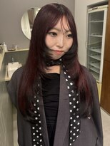 キオク(KIOX)&nbsp;ワインレッド 裾カラー