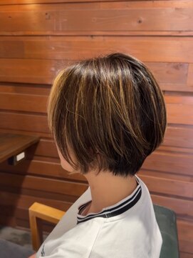 アガルタ(AGARTHA) くびれショート【白髪ぼかしハイライト】