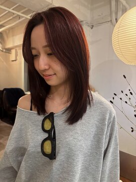 ブリーチなし/暖色/レイヤーカット/髪質改善