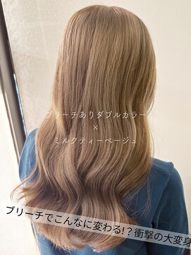 サラジュ 仁川店(SARAJU) 【ブリーチ特化】今田担当 ブリーチあり×ミルクティーベージュ