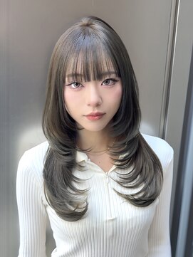 ニューヨークニューヨーク 梅田茶屋町店(NYNY) ブリーチなしカラー　オリーブカラー　オリーブグレー　カーキ