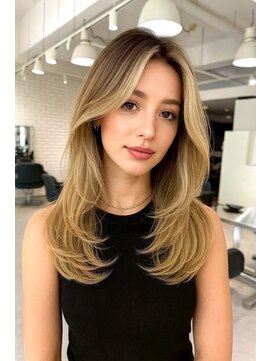 リコヘアー(LiCO HAIR) 那覇/イメチェン/ピンクベージュ/アンブレラカラー/前髪