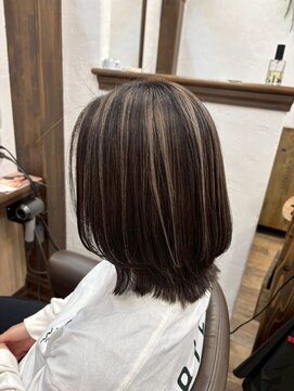 アミリー ひたち野うしく店(Amily) ハイライトバレイヤージュダブルカラーケアブリーチ20代30代