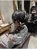 お呼ばれヘアアレンジ◎編みおろしヘア【横浜/横浜駅】