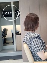 パーチ(perch) ナチュラルブラウン×大人顔周りレイヤーボブ