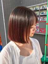 アッシュ 川崎店(Ash)&nbsp;ボブ　グラデーションカラー　ブラウン　チェリーレッド