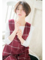 モッズ ヘア 福岡姪浜店(mod's hair)&nbsp;センターパートで引き締め！”大人顔”ボブb