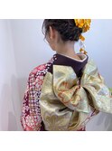 振袖着付けとヘアセット