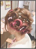 ハートヘア 5連アレンジ ライブヘアー コンサートヘアー