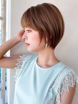 アフロート ディル(AFLOAT D'L)&nbsp;20代30代40代大人可愛い 小顔 丸みショートボブ ベージュカラー