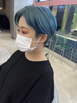 ロンドルーチェ 心斎橋(Lond luce)&nbsp;ダークアッシュ/ミディアムレイヤーカット［髪質改善/縮毛矯正］