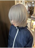 ハイトーンカラーショートヘアケアブリーチホワイトベージュ☆