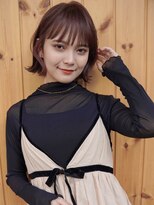 ブゾン(buZon)&nbsp;【buZon ブゾン】切りっぱなし外ハネボブ×グレーベージュ