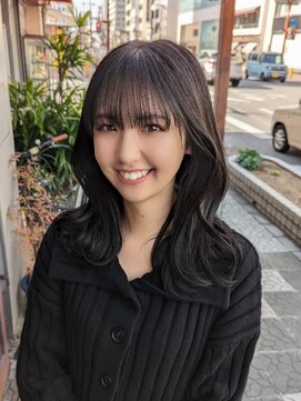 ボアップ(boappu) #地毛風カラー#顔周りカット#レイヤーカット#くびれミディアム