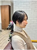切りっぱなしボブブリーチカラー大塚美髪髪質改善ショート