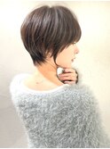 ショートボブ髪型30代40代50代前髪あり前髪なし面長丸顔【荒牧】