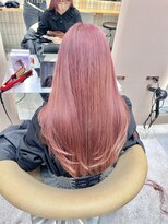 ロンドシェリ 仙台(Lond Cheri)&nbsp;ホワイトピンク×ロングレイヤーカット ブリーチ ワンカール