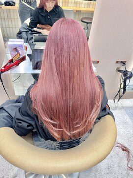 ロンドシェリ 仙台(Lond Cheri) ホワイトピンク×ロングレイヤーカット ブリーチ ワンカール