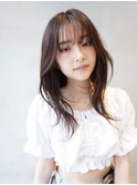 セミロング/レイヤーカット/顔まわりレイヤー