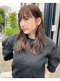 ナチュラル小顔前髪あり後れ毛サイドバング結べるボブくびれヘア
