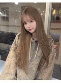 シールエクステ×ミルクティーカラー