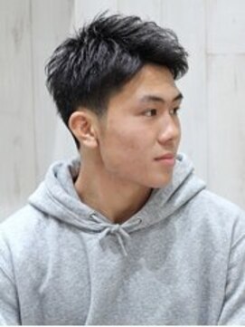 ヨシザワインク プレミアム 横浜 桜木町店(YOSHIZAWA Inc. PREMIUM) アップバングショート爽やかツーブロックメンズ刈り上げ