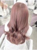 ブリーチありピンクベージュ/初ブリーチにおすすめ