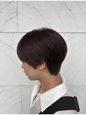 アッシュブラウン×レディースショートマッシュ