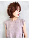 大人可愛いレイヤーボブレイヤーショートラベンダーミルクティー