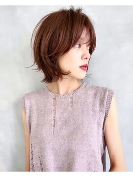 アンク(ank) 大人可愛いレイヤーボブレイヤーショートラベンダーミルクティー