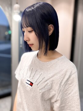 ジェム リット(GEM lit) 《karin》navy blue  /名駅/名古屋/名古屋駅/ケアブリーチカラー
