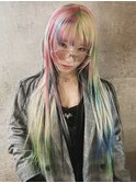 レイヤーカット/ウルフ/ホワイトブロンド/外ハネボブ/美髪
