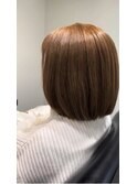 前髪あり耳掛け丸みくびれ大人ボブ/20代/30代/40代/白髪染め