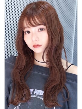 レイヤーカット×暖色カラー