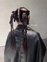 エレン 向ヶ丘遊園 登戸(ELEN)&nbsp;ラベンダー/ブリーチ/イルミナカラー/編み下ろし/ヘアアレンジ