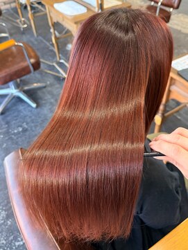 セットアップ 倉敷中庄店(SET-UP) レッド×髪質改善カラー