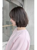 【小顔・顔まわり】ふんわりボブ/透け感カラー